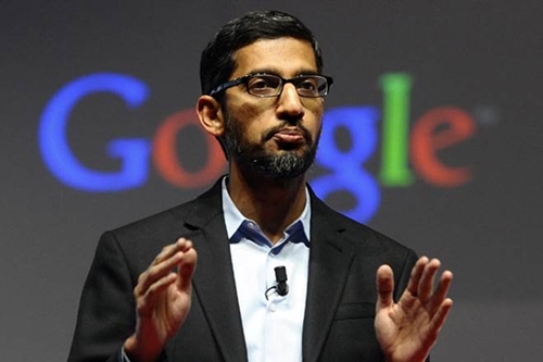 CEO Google - Sundar Pichai trong một sự kiện của công ty. Ảnh: Reuters