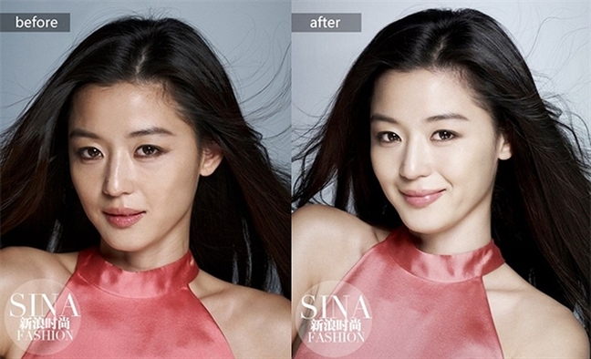 Dung nhan 'một trời một vực' trước và sau photoshop của các sao Dung nhan 'mot troi mot vuc' truoc va sau photoshop cua cac sao