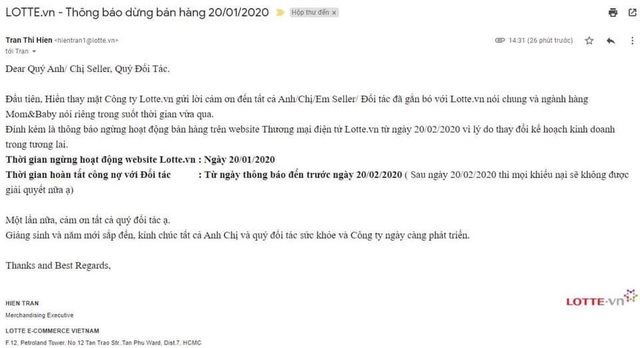 Lại đến lượt Lotte.vn chính thức đóng cửa tại Việt Nam